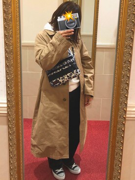 「PENDLETON（ペンドルトン）のアイテム（ステンカラーコート）」を使った、chamaさん（レディース・152cm）の冬コーディネート