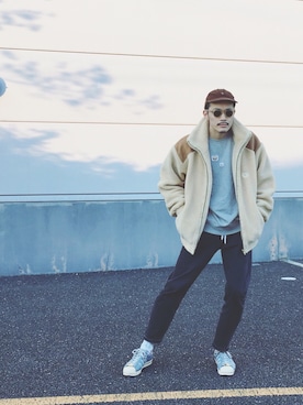 「SASQUATCHfabrix.（サスクワァッチファブリックス）のアイテム」を使った、hidetsuguさん（メンズ・181cm）の秋コーディネート