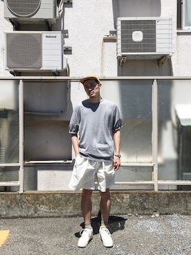 「JOHN SMEDLEY（ジョンスメドレー）のアイテム（Tシャツ/カットソー）」を使った、hidetsuguさん（メンズ・181cm）の春コーディネート