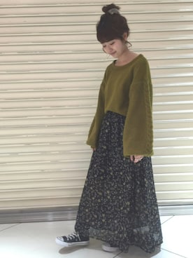 「バルーンスリーブ」｜るっこさん（レディース・153cm）の冬コーディネート