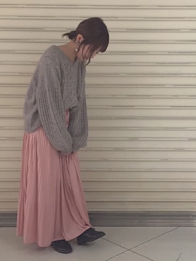 「バルーンスリーブ」｜るっこさん（レディース・153cm）の冬コーディネート