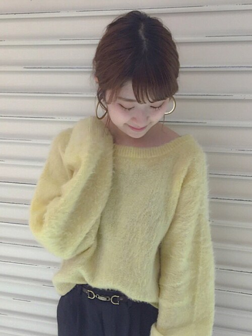 カラーモヘアニットを着こなそう!
