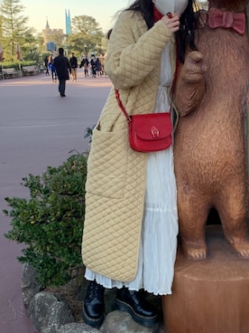 「LouisVuitton」｜「アイテム（チェスターコート）」を使った、himeko さん（レディース・157cm）の冬コーディネート