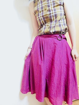 「ジーユー」｜MIOさん（レディース・156cm）の夏コーディネート