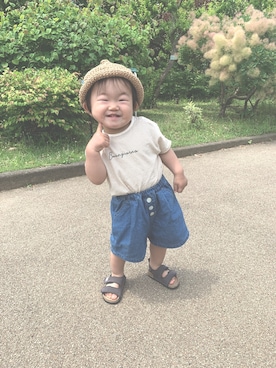 「1歳6ヶ月」｜「アイテム（帽子）」を使った、あおちゃんママさん（キッズ・80cm）の夏コーディネート