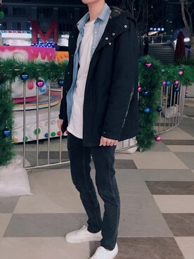 「5（ファイブ）のアイテム（パンツ）」を使った、Chang  fonさん（メンズ・180cm）の冬コーディネート