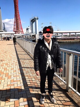 「no brand（ノーブランド）のアイテム（ダウンジャケット/コート）」を使った、Takuya Hisataniさん（メンズ・163cm）の冬コーディネート