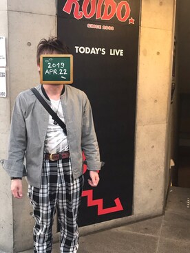 「Right-on（ライトオン）のアイテム（ブルゾン）」を使った、Takuya Hisataniさん（メンズ・163cm）の春コーディネート