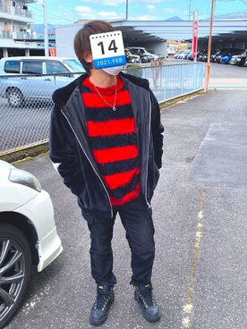 「MICHEL KLEIN（ミッシェル・クラン）のアイテム」を使った、Takuya Hisataniさん（メンズ・163cm）の冬コーディネート