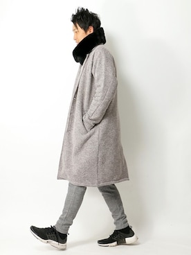 「スヌード」｜「アイテム（ジャケット/アウター）」を使った、JUNさん（メンズ・174cm）の秋コーディネート