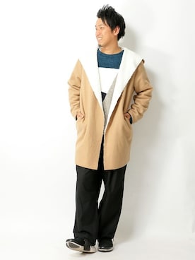 「vetements」｜「アイテム（その他アウター）」を使った、JUNさん（メンズ・174cm）の秋コーディネート