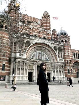 「travel」｜「アイテム（ダッフルコート）」を使った、Ninaさん（レディース・157cm）の春コーディネート