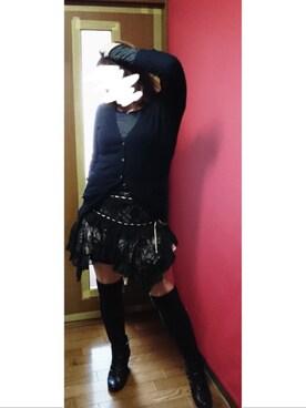 「ALGONQUINS（アルゴンキン）のアイテム（スカート）」を使った、ayoumu(まる)さん（レディース・170cm）の冬コーディネート