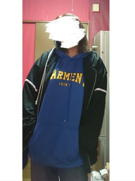 「アイテム（パーカー）」を使った、ayoumu(まる)さん（レディース・170cm）の春コーディネート