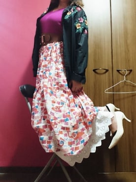 「白パンプス」｜「アイテム（その他）」を使った、ayoumu(まる)さん（レディース・170cm）の春コーディネート