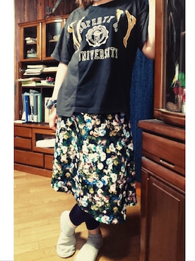 「アイテム（ルームシューズ/スリッパ）」を使った、ayoumu(まる)さん（レディース・170cm）の春コーディネート