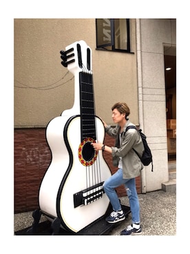 「Reebok（リーボック）のReebok CL NYLON (TEAMNAVY/PULATINUM)（スニーカー、ブルー系）」を使った、MASAKI  HATTORIさん（メンズ・184cm）の秋コーディネート