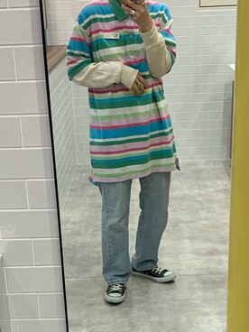 「リーバイス」｜ブンさん（レディース・166cm）の春コーディネート