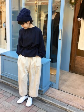 「doux bleu （ドゥーブルー）のアイテム」を使った、douxbleu吉祥寺店さん（レディース・154cm）の冬コーディネート