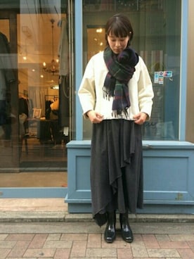 「doux bleu （ドゥーブルー）のアイテム」を使った、douxbleu吉祥寺店さん（レディース・158cm）の冬コーディネート