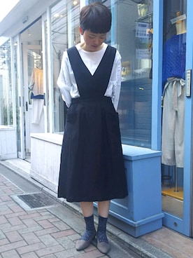 「アイテム（オールインワン・サロペット）」を使った、douxbleu吉祥寺店さん（レディース・170cm）の春コーディネート