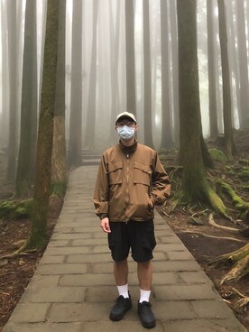 「BEN DAVIS（ベンデイビス）のアイテム（キャップ）」を使った、Joseph41さん（メンズ・166cm）の秋コーディネート