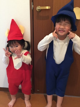 「wearhalloween2017」｜「アイテム（サロペット/オーバーオール）」を使った、naotanさん（キッズ・80cm）の秋コーディネート