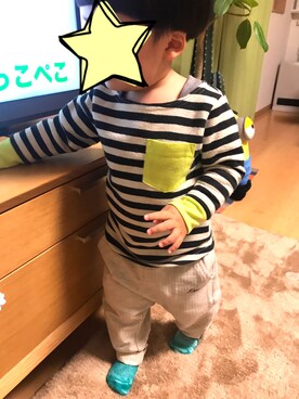 「kladskap（クレードスコープ）のアイテム（パンツ）」を使った、NONさん（キッズ・90cm）の秋コーディネート