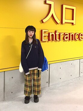 「TOMMY HILFIGER」｜「アイテム（ハンチング/ベレー帽）」を使った、🌷 ﾊ ﾙ ｶ 🌷さん（レディース・167cm）の秋コーディネート
