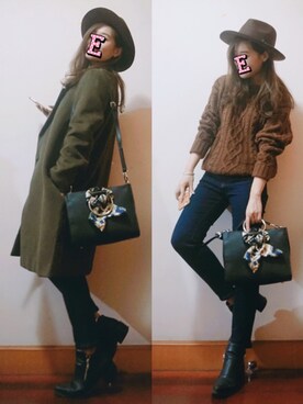 E F F I Eさん（レディース・163cm）の冬コーディネート
