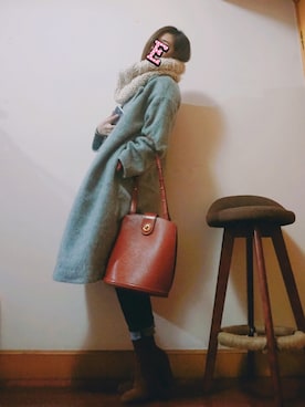 「ATMOSPHERE（アトモスフィア）のアイテム」を使った、E F F I Eさん（レディース・163cm）の冬コーディネート