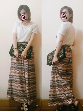 「UNKNOWN.（アンノウン）のアイテム（バッグ）」を使った、E F F I Eさん（レディース・163cm）の秋コーディネート