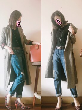 E F F I Eさん（レディース・163cm）の秋コーディネート