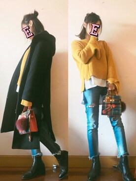E F F I Eさん（レディース・163cm）の冬コーディネート