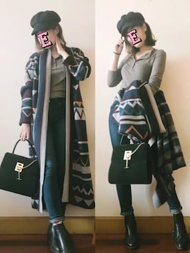 E F F I Eさん（レディース・163cm）の冬コーディネート