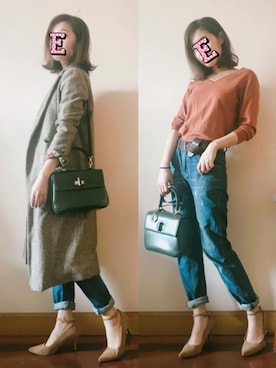 E F F I Eさん（レディース・163cm）の冬コーディネート