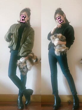 E F F I Eさん（レディース・163cm）の冬コーディネート