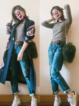 E F F I Eさん（レディース・163cm）の冬コーディネート