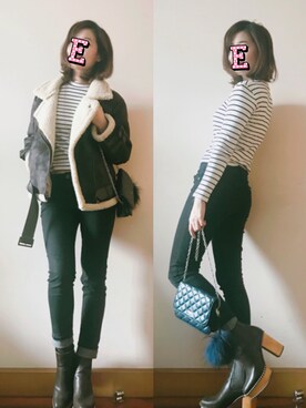E F F I Eさん（レディース・163cm）の冬コーディネート