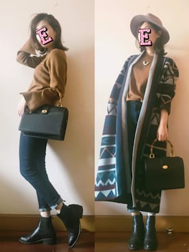 E F F I Eさん（レディース・163cm）の冬コーディネート