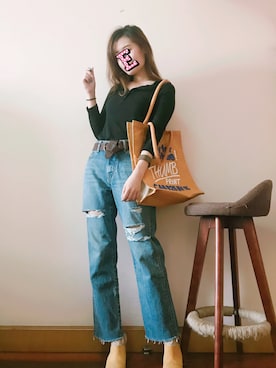 「Ungrid（アングリッド）のアイテム（シューズ）」を使った、E F F I Eさん（レディース・163cm）の秋コーディネート