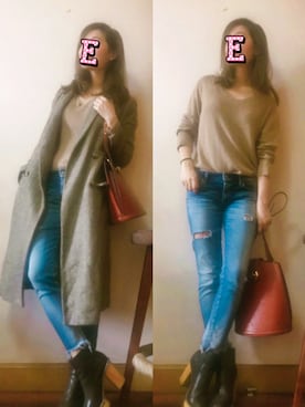 E F F I Eさん（レディース・163cm）の冬コーディネート