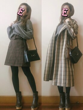 「Vintage Dior（ヴィンテージ ディオール）のアイテム」を使った、E F F I Eさん（レディース・163cm）の冬コーディネート