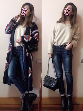 E F F I Eさん（レディース・163cm）の冬コーディネート