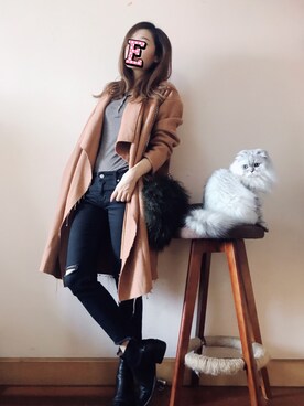 E F F I Eさん（レディース・163cm）の冬コーディネート