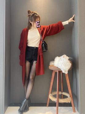 E F F I Eさん（レディース・163cm）の冬コーディネート