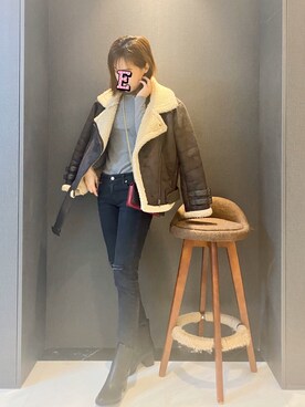 E F F I Eさん（レディース・163cm）の冬コーディネート