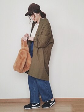 「Daniel Wellington（ダニエルウェリントン）の販売終了クラシックペティット アッシュフィールド32mm（アナログ腕時計）」を使った、omi*さん（レディース・161cm）の秋コーディネート