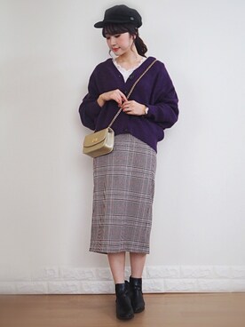 「archives（アルシーヴ）のアイテム（キャスケット）」を使った、omi*さん（レディース・161cm）の秋コーディネート