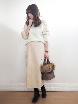 「Cawaii」｜omi*さん（レディース・161cm）の冬コーディネート